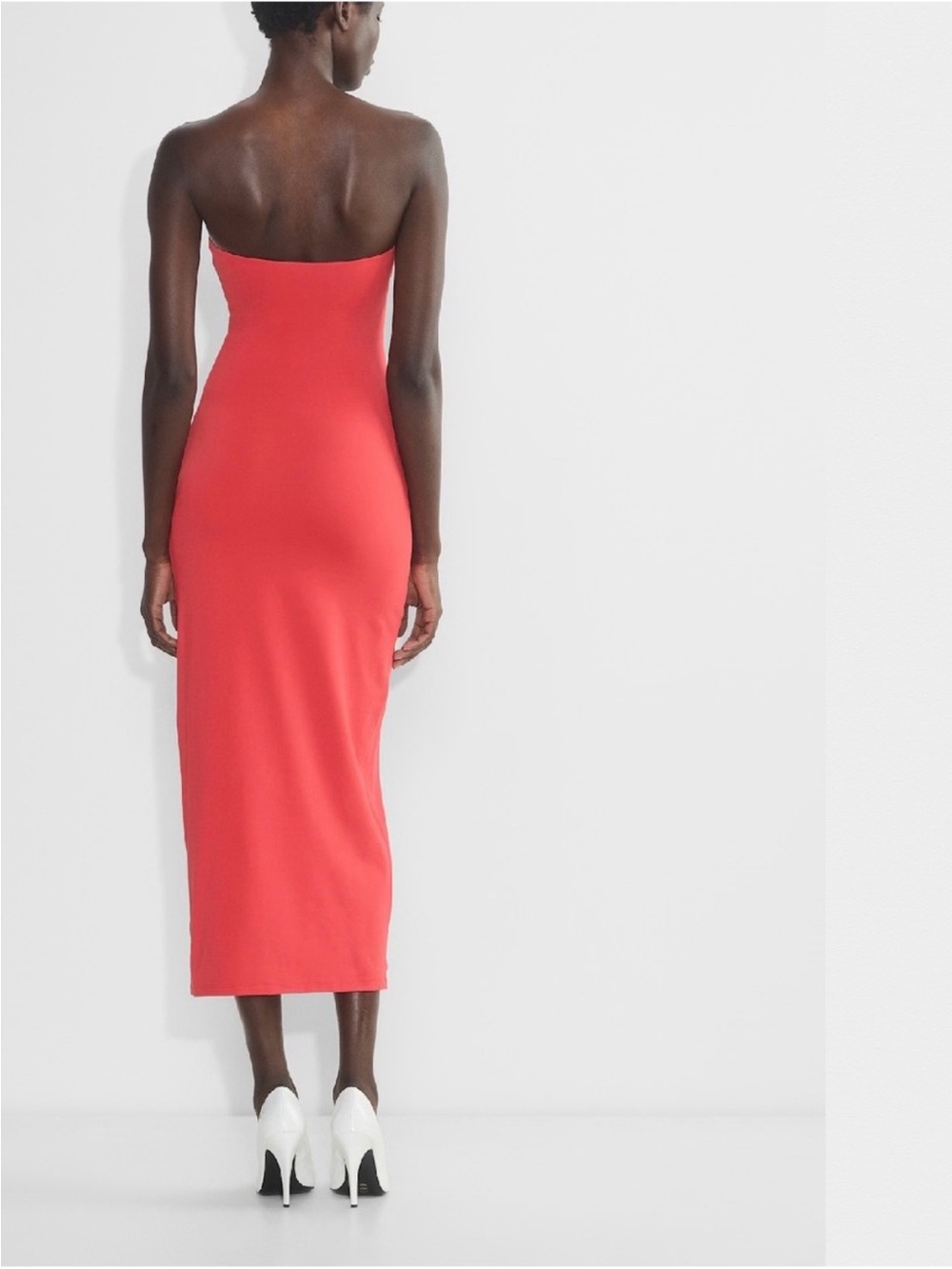 NWOT Aritzia Original Contour Enrapture Strapless Second Skin Maxi Coral Dress - Picture 7 of 9